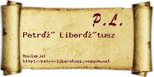 Petró Liberátusz névjegykártya